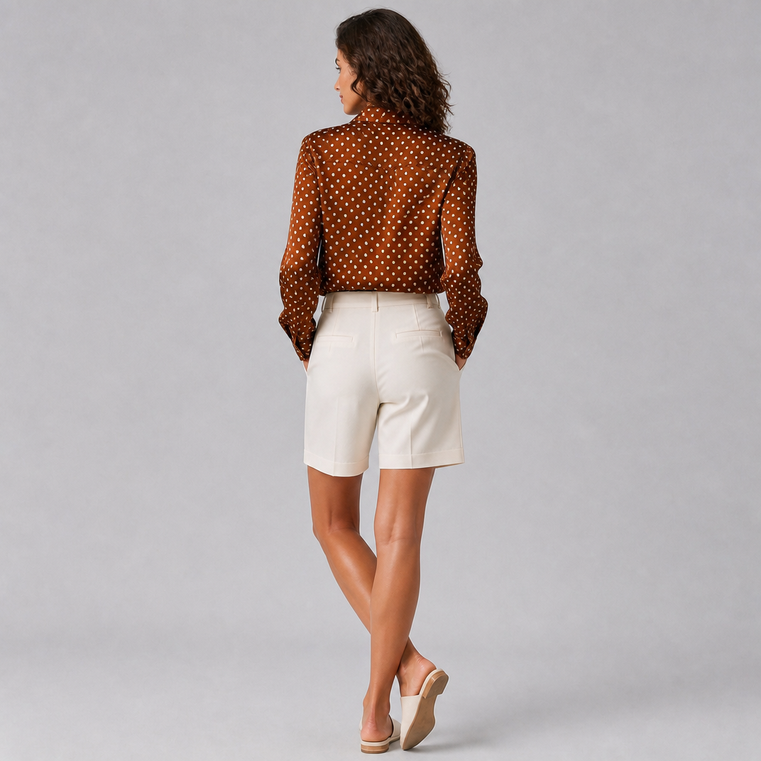 Women’s Polka Dot Mulberry Silk Shirt